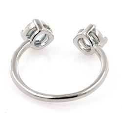 Anillo Tu y Yo de distintas gemas y Plata 925