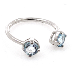 Anello Tu ed Io di gemme diverse e Argento 925