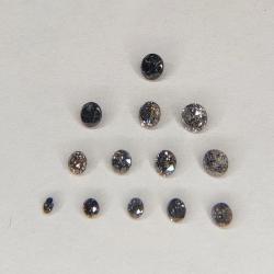Diamant sel et poivre de taille ronde 1,40-2,75 mm