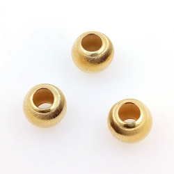 DIY : perle sphérique de 1 gramme en argent 925 plaquée au rhodium blanc, à l'or jaune ou à l'or rose.