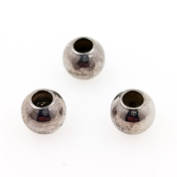 DIY : perle boule de 1 gramme en silicone, argent 925 plaqué rhodium, 5, 4, 3 mm