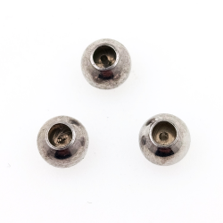 DIY : perle boule de 1 gramme en silicone, argent 925 plaqué rhodium, 5, 4, 3 mm