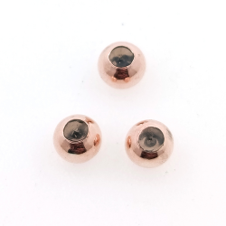 DIY 1 Gramm Kugelperle mit Silikon, aus rhodiniertem 925er Silber, 5, 4, 3 mm