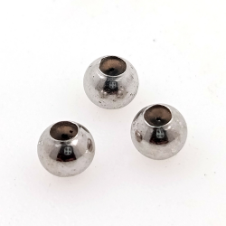 DIY : perle boule de 1 gramme en silicone, argent 925 plaqué rhodium, 5, 4, 3 mm