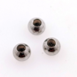 DIY 1 gram ball bead with silicone, rhodium-plated 925 silver, 5, 4, 3 mm