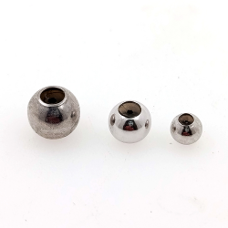 DIY : perle boule de 1 gramme en silicone, argent 925 plaqué rhodium, 5, 4, 3 mm