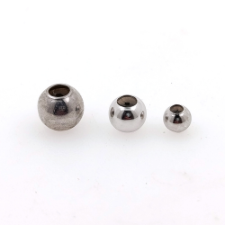 DIY 1 gramo Abalorio bola con silicona en plata 925 bañada en rodio 5, 4, 3  mm