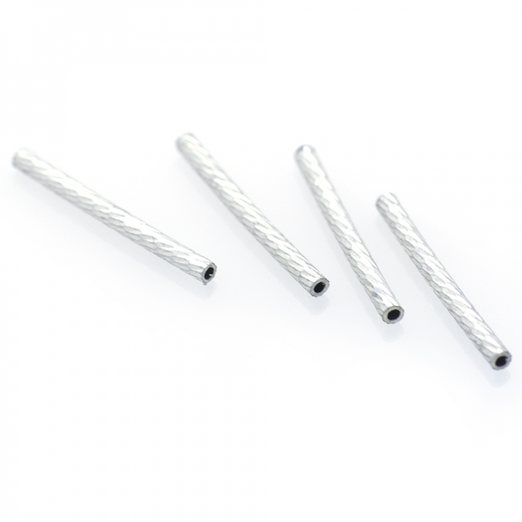 DIY 1 Gramm längliche Perle aus 925er Silber mit Rhodiumbeschichtung